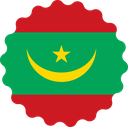 The Flag of Mauritania Scallop Circle