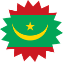 The Flag of Mauritania Star Burst