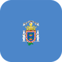 The Flag of Melilla Rounded Square