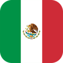 The Flag of Mexico Rounded Square