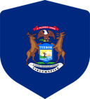 The Flag of Michigan Shielded I
