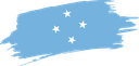 The Flag of Micronesia Brushed