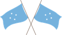 The Flag of Micronesia Crossed Flags