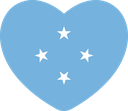 The Flag of Micronesia Heart