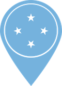 The Flag of Micronesia Map Pin