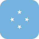 The Flag of Micronesia Rounded Square