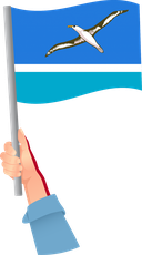 The Flag of Midway Islands Handheld