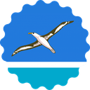 The Flag of Midway Islands Scallop Circle