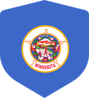 The Flag of Minnesota Shielded I
