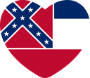 The Flag of Mississippi Heart