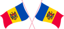 The Flag of Moldova Crossed Flags