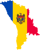 The Flag of Moldova Map