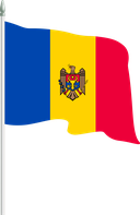 The Flag of Moldova Pole Flag II