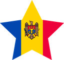 The Flag of Moldova Star