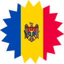 The Flag of Moldova Star Burst