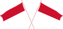 The Flag of Monaco Crossed Flags