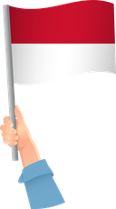 The Flag of Monaco Handheld