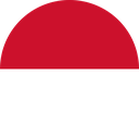 The Flag of Monaco Round