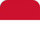 The Flag of Monaco Rounded Square