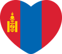 The Flag of Mongolia Heart