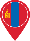 The Flag of Mongolia Map Pin
