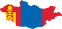 The Flag of Mongolia Map