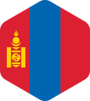 The Flag of Mongolia Rounded Hexagon