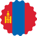 The Flag of Mongolia Scallop Circle
