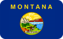 The Flag of Montana Rounded Rectangle