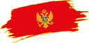 The Flag of Montenegro Brushed