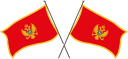 The Flag of Montenegro Crossed Flags