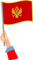 The Flag of Montenegro Handheld