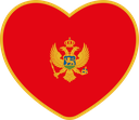 The Flag of Montenegro Heart