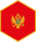 The Flag of Montenegro Hexagon II