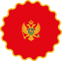 The Flag of Montenegro Scallop Circle