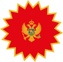 The Flag of Montenegro Star Burst