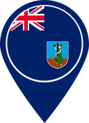 The Flag of Montserrat Map Pin