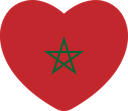 The Flag of Morocco Heart