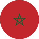The Flag of Morocco Round