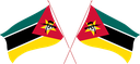 The Flag of Mozambique Crossed Flags