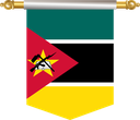 The Flag of Mozambique Hanging Banner III