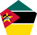 The Flag of Mozambique Pentagon