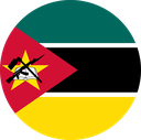 The Flag of Mozambique Round