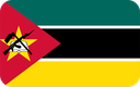 The Flag of Mozambique Rounded Rectangle