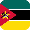 The Flag of Mozambique Rounded Square
