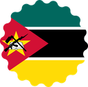 The Flag of Mozambique Scallop Circle