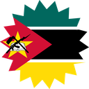The Flag of Mozambique Star Burst