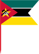 The Flag of Mozambique V Cut