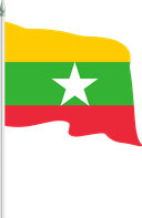 The Flag of Myanmar Pole Flag II
