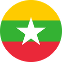 The Flag of Myanmar Round